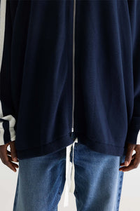 Bellerose Angik Navy Zip-Up Cardigan