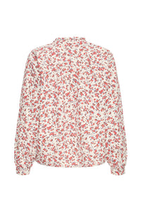 ICHI Qwina Teaberry Floral Blouse