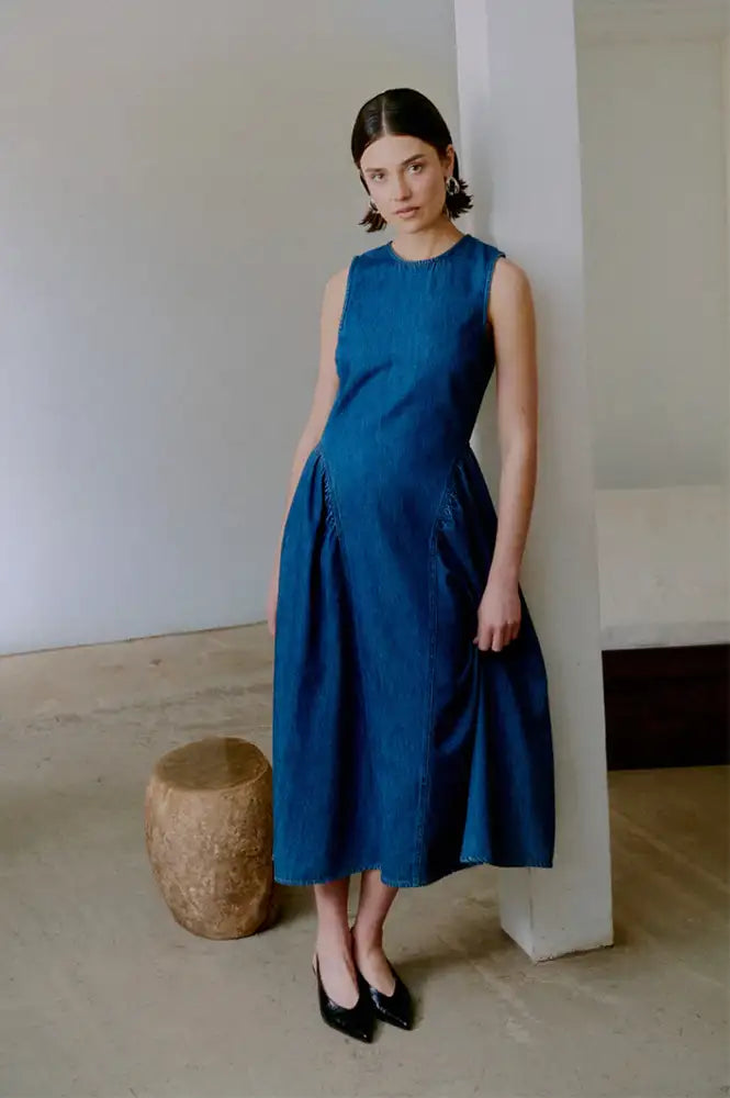 Second Female Lukana Denim Dress - The Mercantile London
