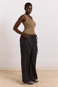 Damson Madder Arlea Brown Stripe V-Neck Tank Top
