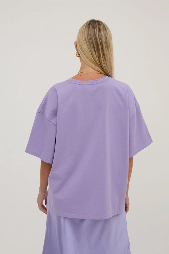 Fika Sara Lilac Oversized T-Shirt - The Mercantile London