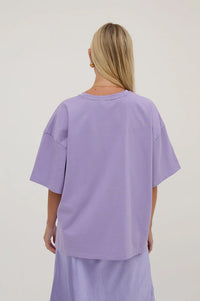 Fika Sara Lilac Oversized T-Shirt - The Mercantile London