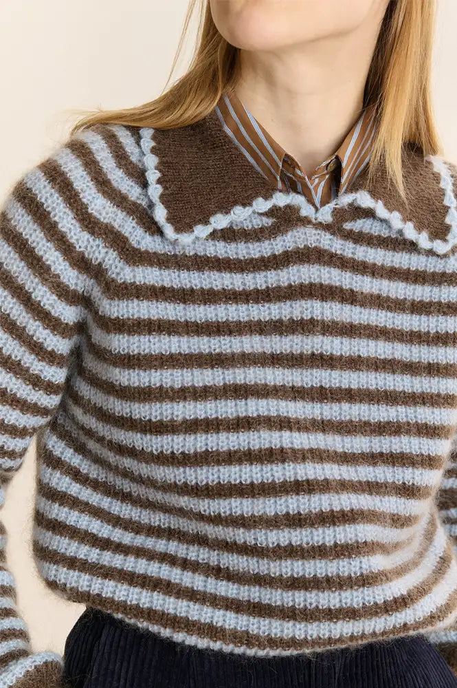 Garance Dolores Blue Striped Jumper