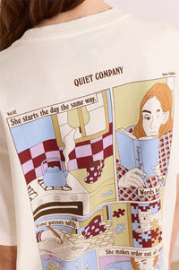 Damson Madder Quiet Company Ecru T-Shirt