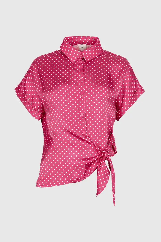 An'ge Kaviny Dotted Strawberry Blouse - The Mercantile London