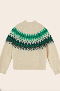 Emile Et Ida Ecrin Ecru Jacquard Jumper