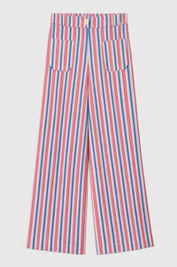 An'ge Rosina Indigo & Pink Striped Trousers - The Mercantile London