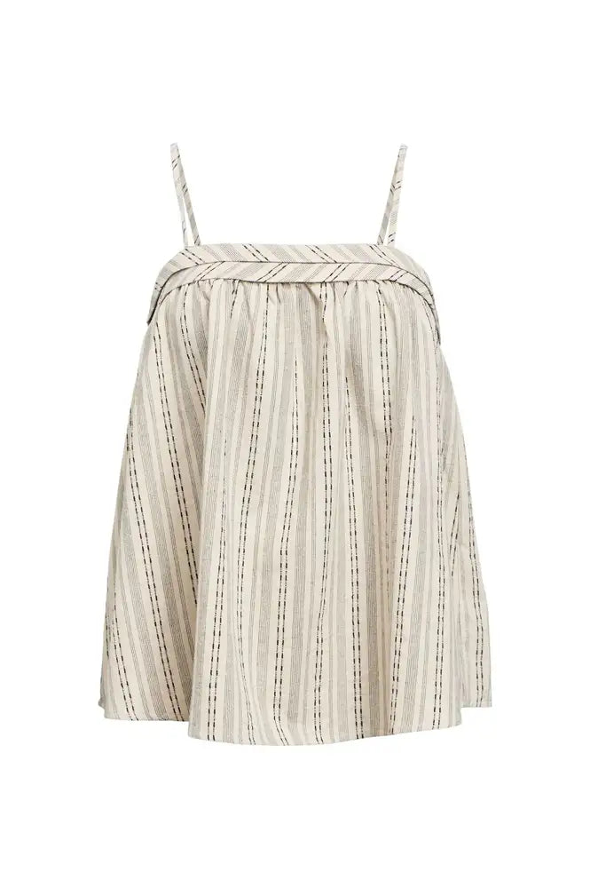Object Belem Birch Striped Strap Top - The Mercantile London