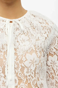 Object Laney Cloud Dancer Lace Blouse