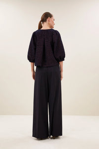By-Bar Mauri Diamond Check Sparkle Blouse