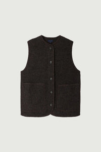 Soeur Chicago Mottle Brown Sleeveless Jacket - The Mercantile London