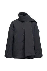 Object Gemmi Black Padded Scarf Jacket