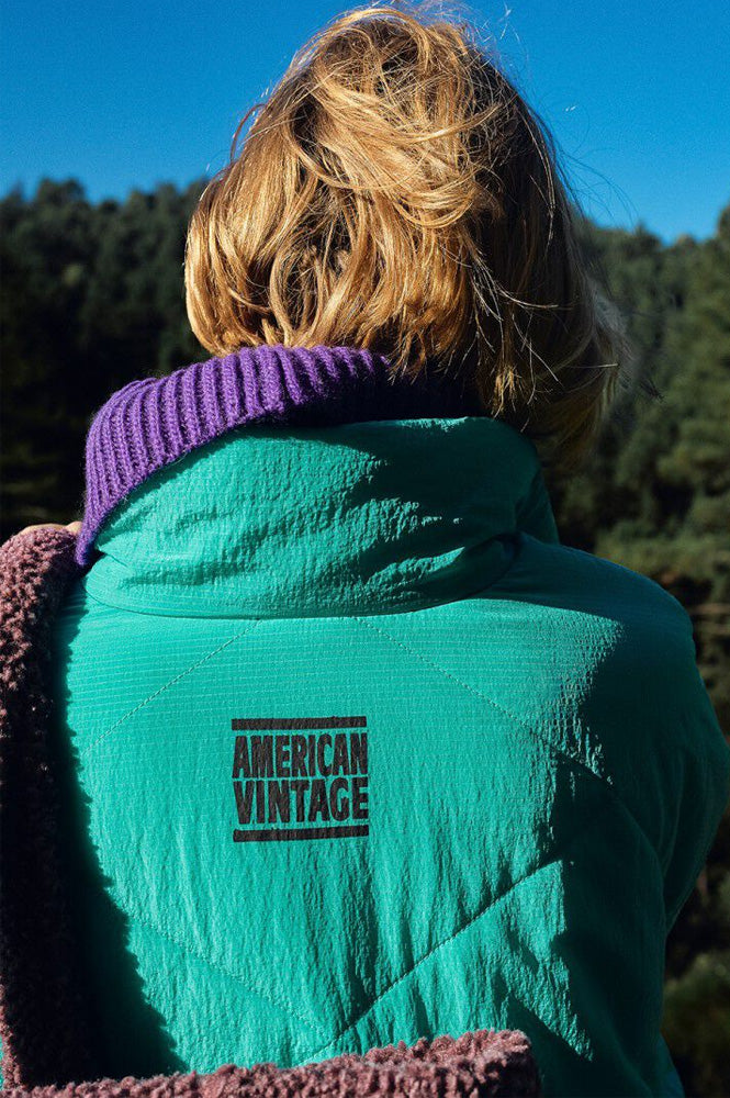American Vintage Ifabay Turquoise Padded Jacket
