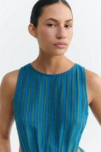 Thinking Mu Kin Windsor Stripes Dress - The Mercantile London