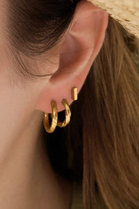 A Weathered Penny Bay Gold Hoop Earrings