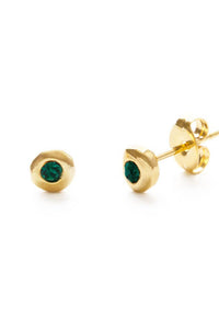 AW25 Amano Terra Stud Emerald Green Earrings RESIZE/NEEDS IMAGE - The Mercantile London