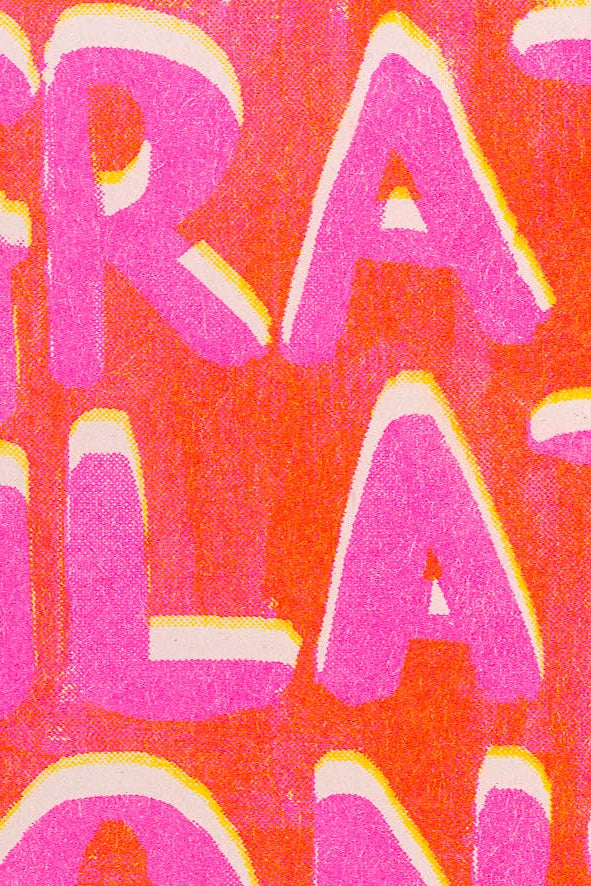 Text 'CONGRATULATIONS' in pink and yellow on a red background