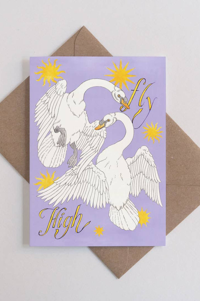 Printer Johnson Fly High Greetings Card