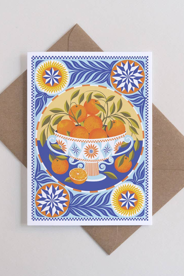 Printer Johnson Orange Bowl Greetings Card