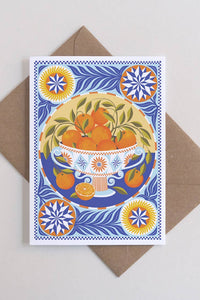 Printer Johnson Orange Bowl Greetings Card