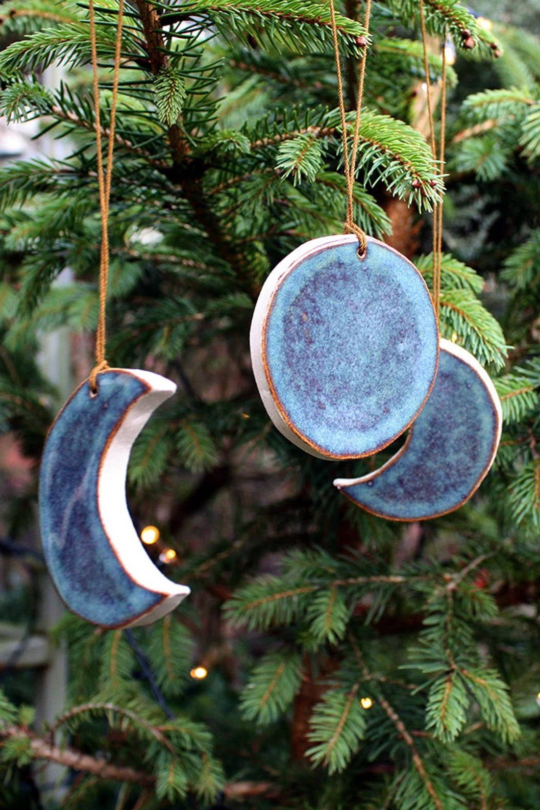 Hannah Bigley Blue Moon Ceramic Hanging Decorations - The Mercantile London