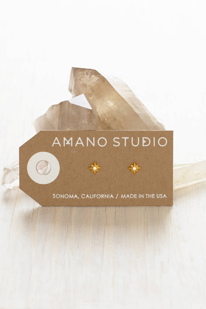 Amano Tiny Venus Star Stud Earrings - The Mercantile London