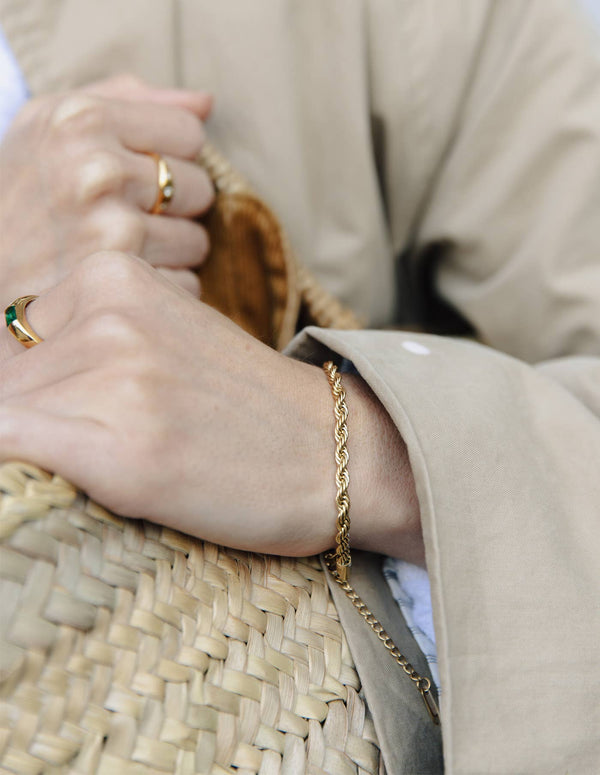 Nordic Muse Gold Rope Twist Bracelet