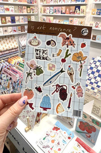 Eat The Moon Is Art Nonsense Mini Sticker Sheet - The Mercantile London