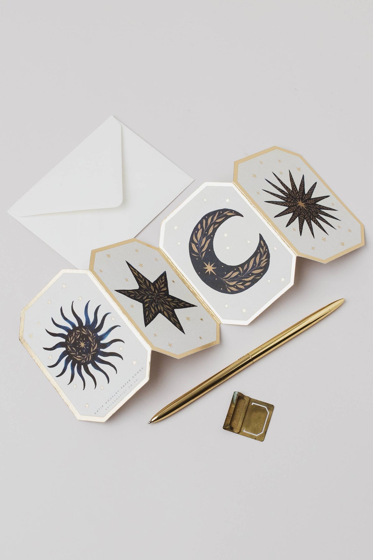 Katie Housley Celestial Concertina Card - The Mercantile London