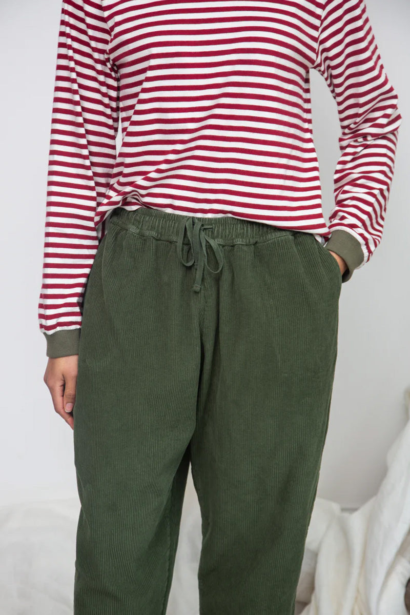 Beaumont Organic Cedar Khaki Corduroy Trousers - The Mercantile London
