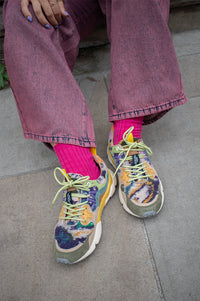 Flower Mountain Yamano Grey Taupe Dark Green Trainers - The Mercantile London