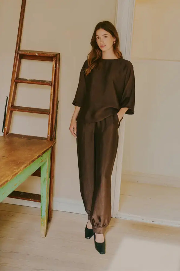 Fransa Kimmy Molé Brown Trousers - The Mercantile London
