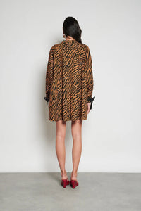 Ghospell Suzu Zebra Tan Mini Dress