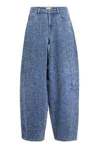 Object Frida Textured Barrel Leg Jeans