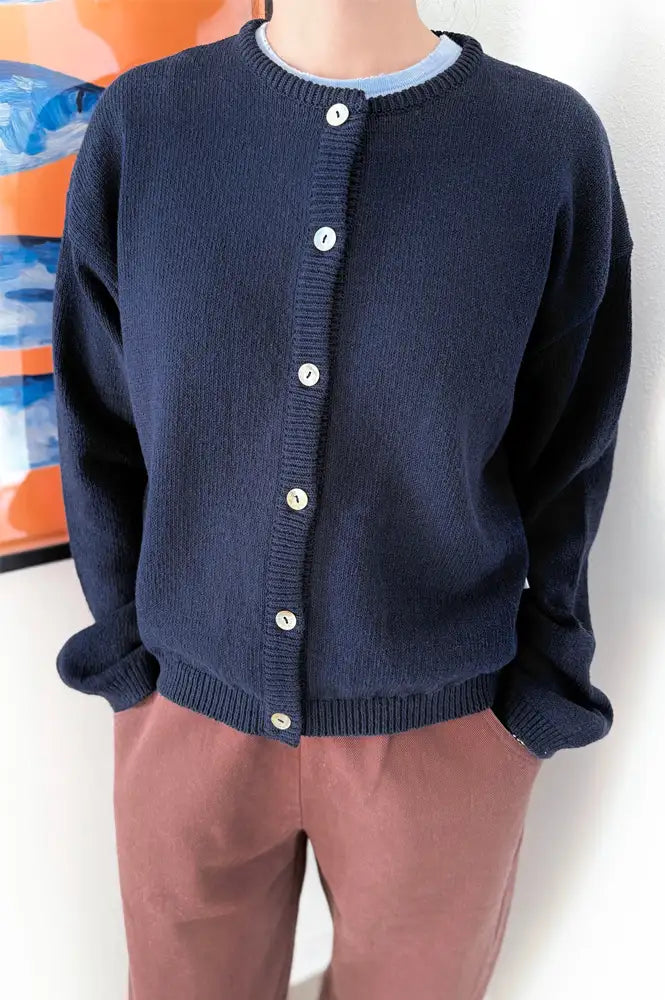Le Bon Shoppe Leila Navy Cardigan