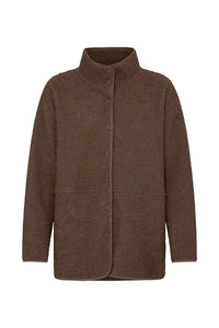 Fransa Gwynne Rain Drum Brown Sherpa Jacket