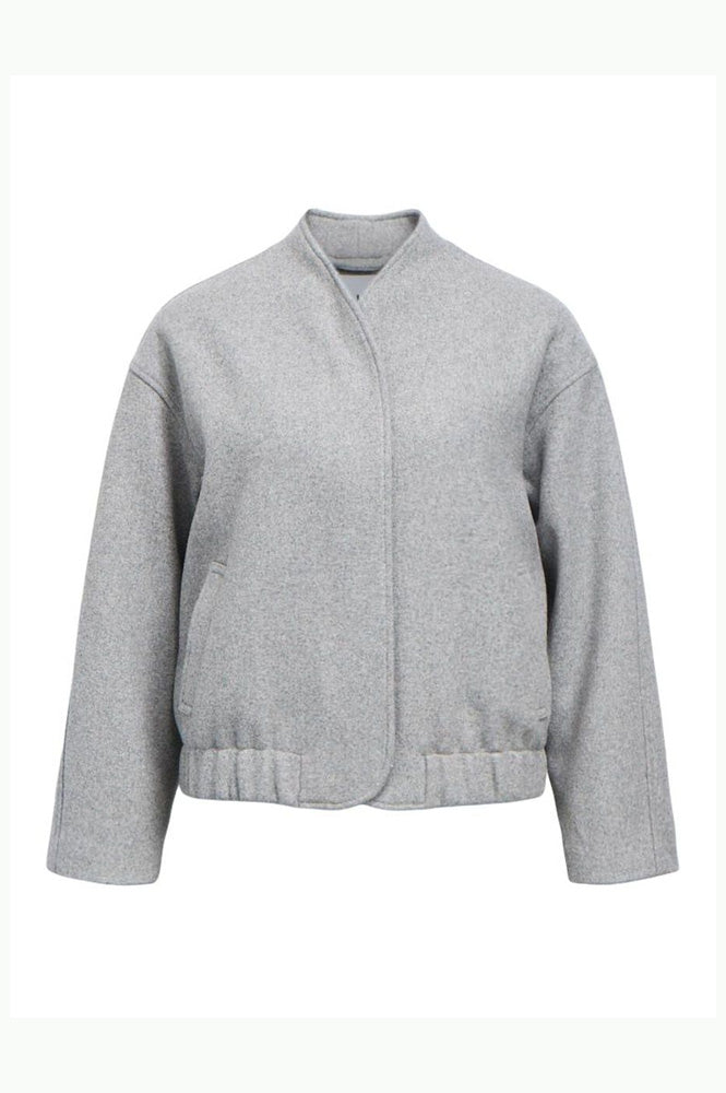 Object Pisa Grey Wool Blend Bomber Jacket