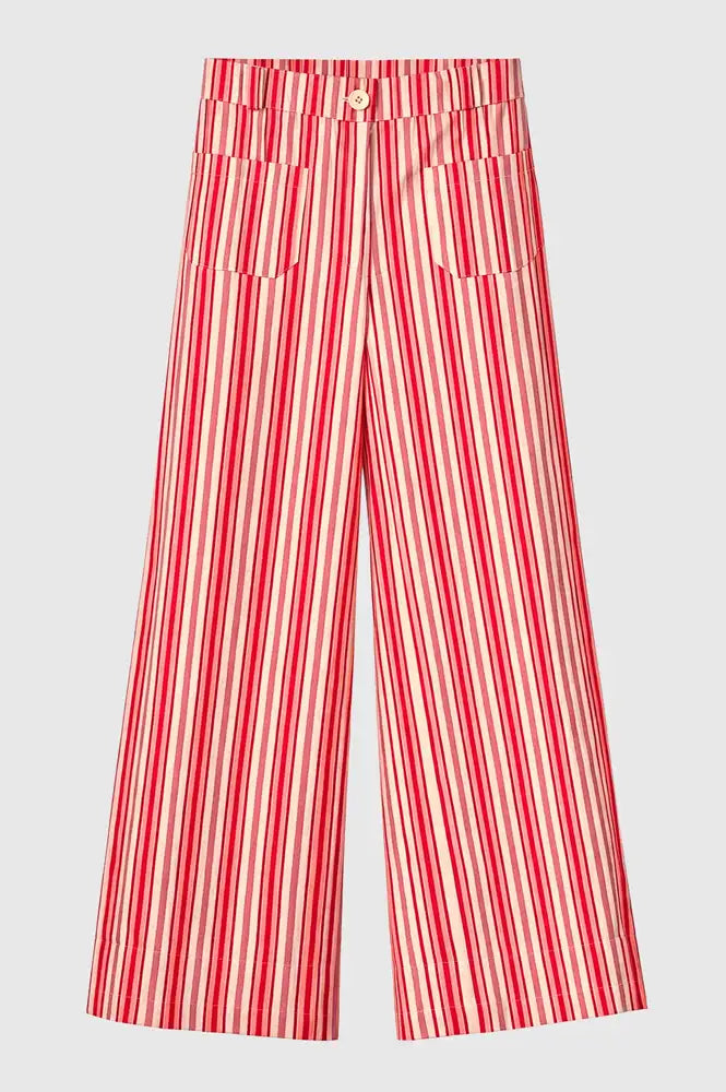 An'ge Rosina Red Striped Trousers - The Mercantile London
