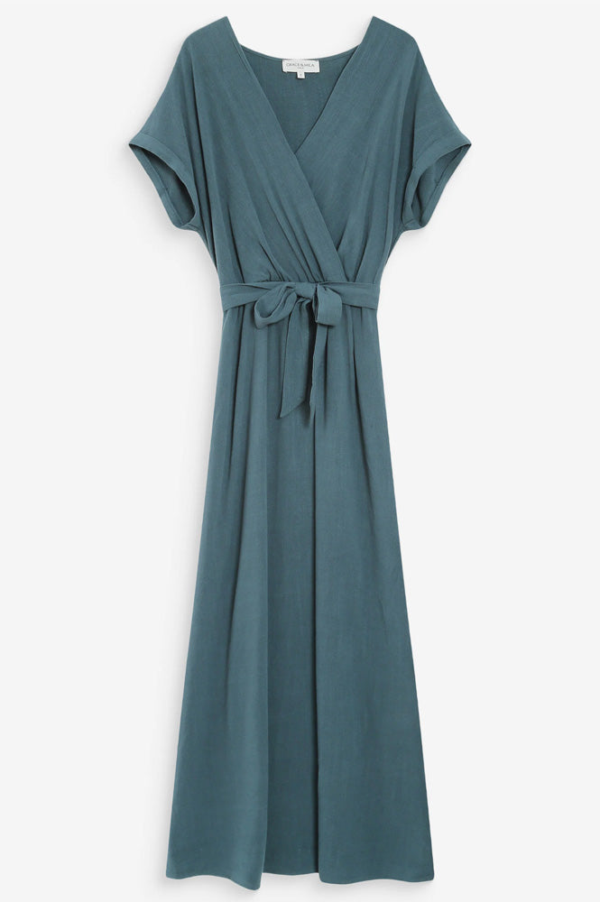 Grace & Mila Pollen Emerald Wrap Dress - The Mercantile London