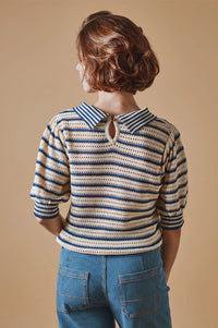 Emile Et Ida Dauphine Marina Blue Polo Top - The Mercantile London