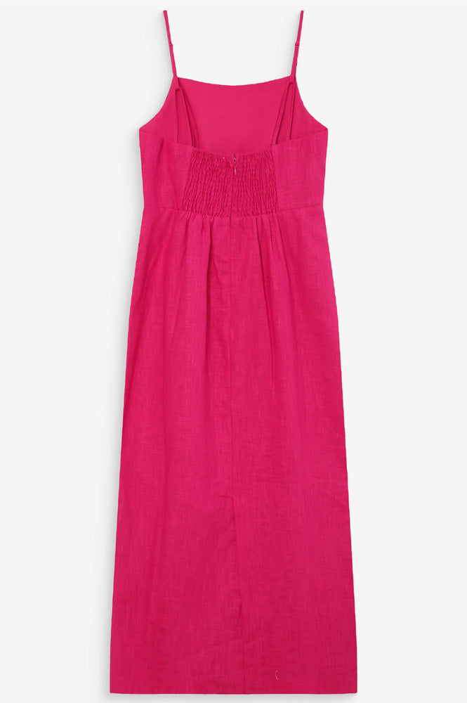 Grace & Mila Veranys Fuchsia Linen Dress - The Mercantile London