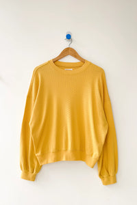 Le Bon Shoppe Pointelle Core Deep Yellow Sweatshirt