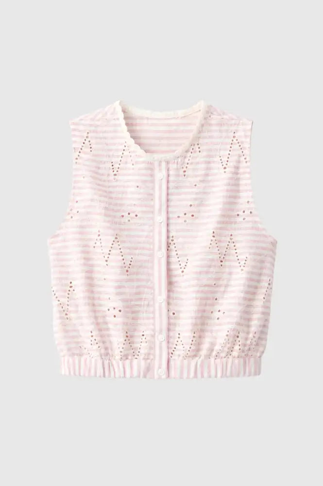 An'ge Salyta Coral Striped Top - The Mercantile London