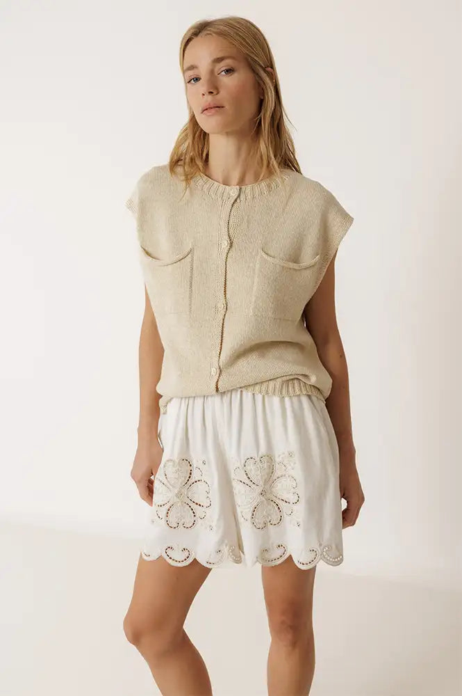 Indi & Cold Stone Embroidered Shorts - The Mercantile London