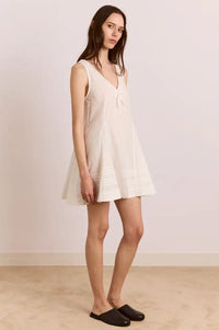 Damson Madder Raven White Mini Dress