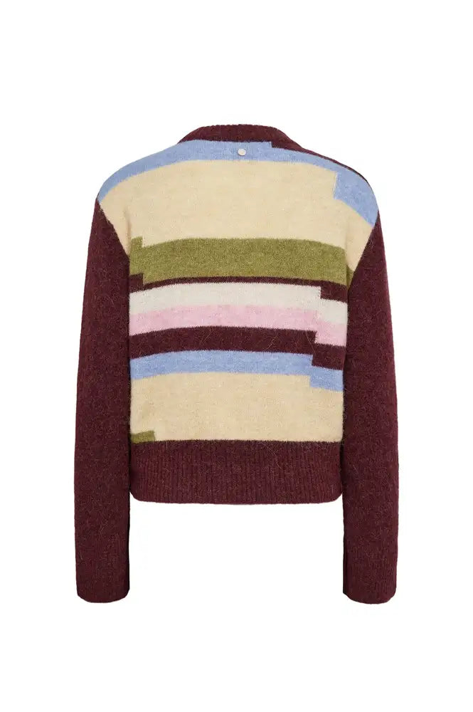 Numph Riette Fig Pixel Stripe Jumper