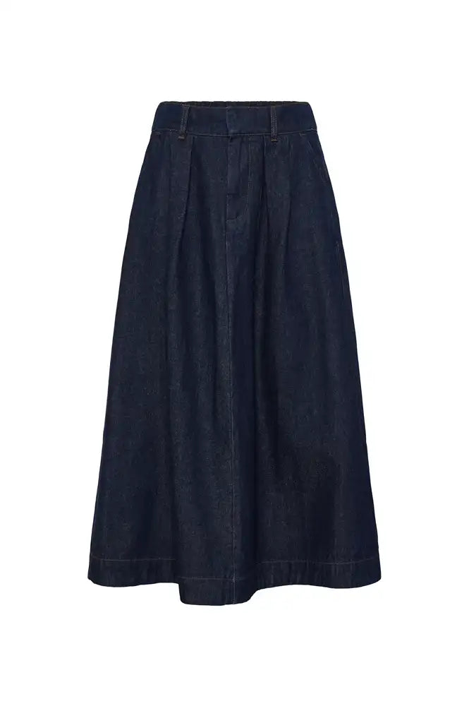 Fransa Leslie Dark Blue Denim Skirt