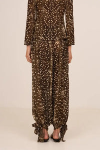 Carmen Says Bambi Noir Printed Balloon Trousers - The Mercantile London