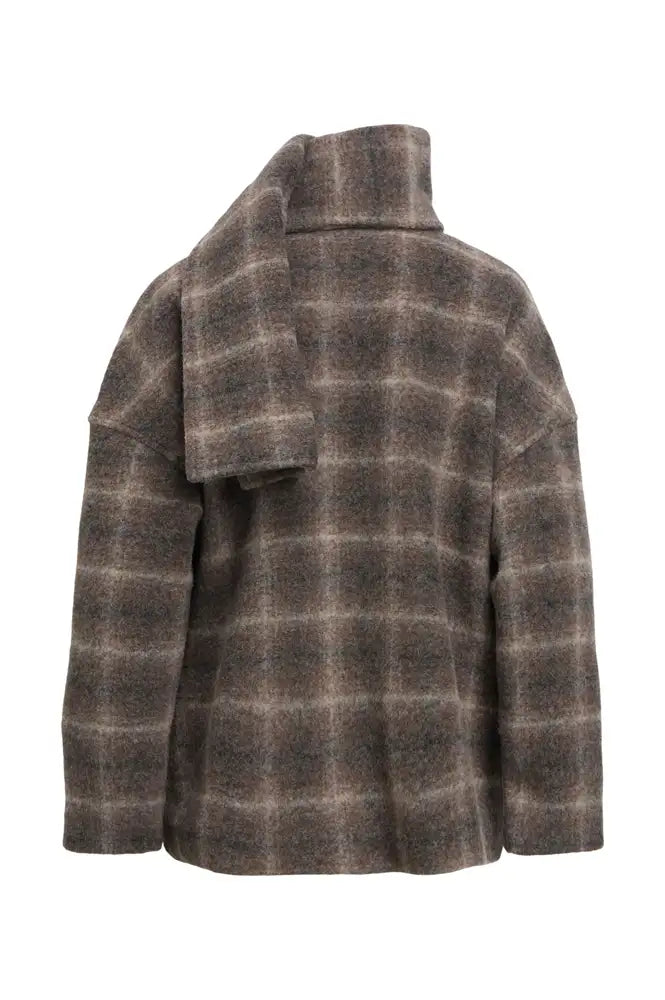 Object Maise Carafe Check Scarf Jacket
