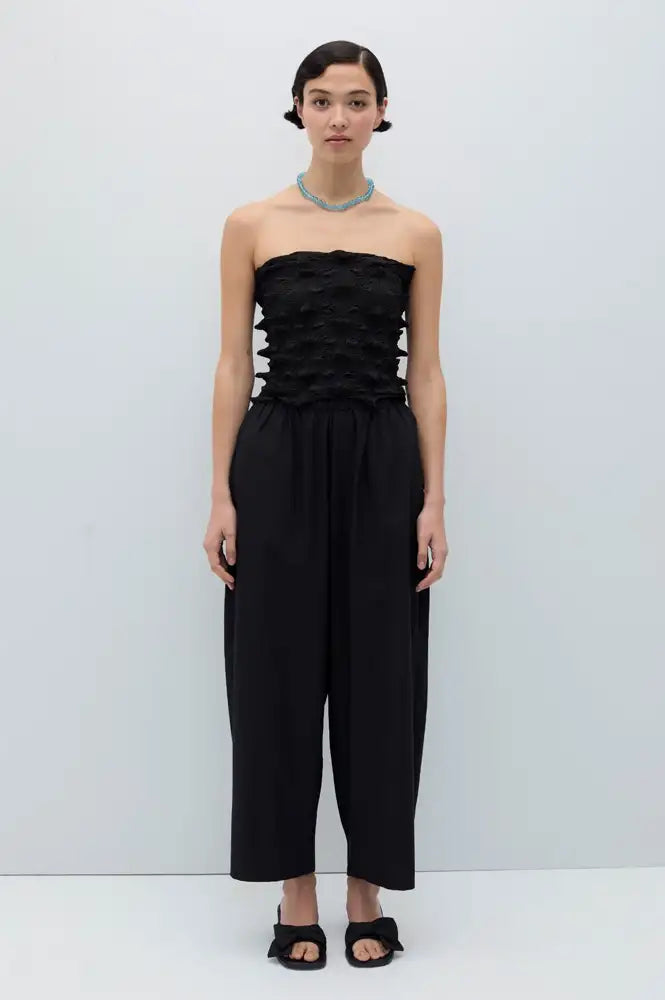 Rita Row Isolde Black 3D Ruched Top - The Mercantile London